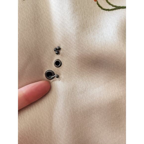 NWD Tory Burch Embroidery Quilted Open Front Satin jacket Sz 6 Pale Stone 1G474 - Picture 9 of 14